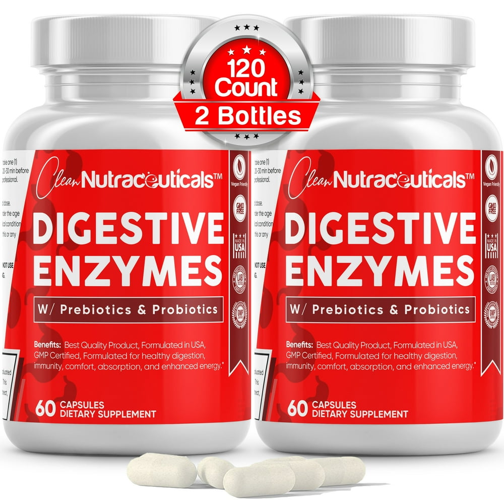 Digestive Enzymes with Prebiotics & Probiotics Supplement Natural