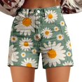 thumbnail image 2 of Women's Shorts Womens Casual High Waist Denim Shorts Relaxed Fit Artretro Printed Floral Shorts With Pockets,Blue Women's Shorts XL, 2 of 4