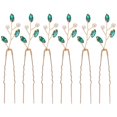 thumbnail image 2 of 6pcs Elegant U Shaped Wedding Hairpins with Rhinestone and Pearl Accents for Bridal Hairstyles, Suitable for Weddings, Birthdays, and Special, 2 of 5