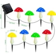 thumbnail image 2 of Uppgraderade 8-pack solcellslampor i form av svampar för utomhusdekoration, vattentäta flerfärgade trädgårdssvampar, solcells-LED-lampor för trädgård,, 2 of 5