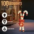 thumbnail image 6 of Yescom Christmas Pre-lit LED Candy Cane Lights Red Bowknot with Metal Frame for Outdoor Indoor Yard Garden Porch Holiday Displays, 6 of 9