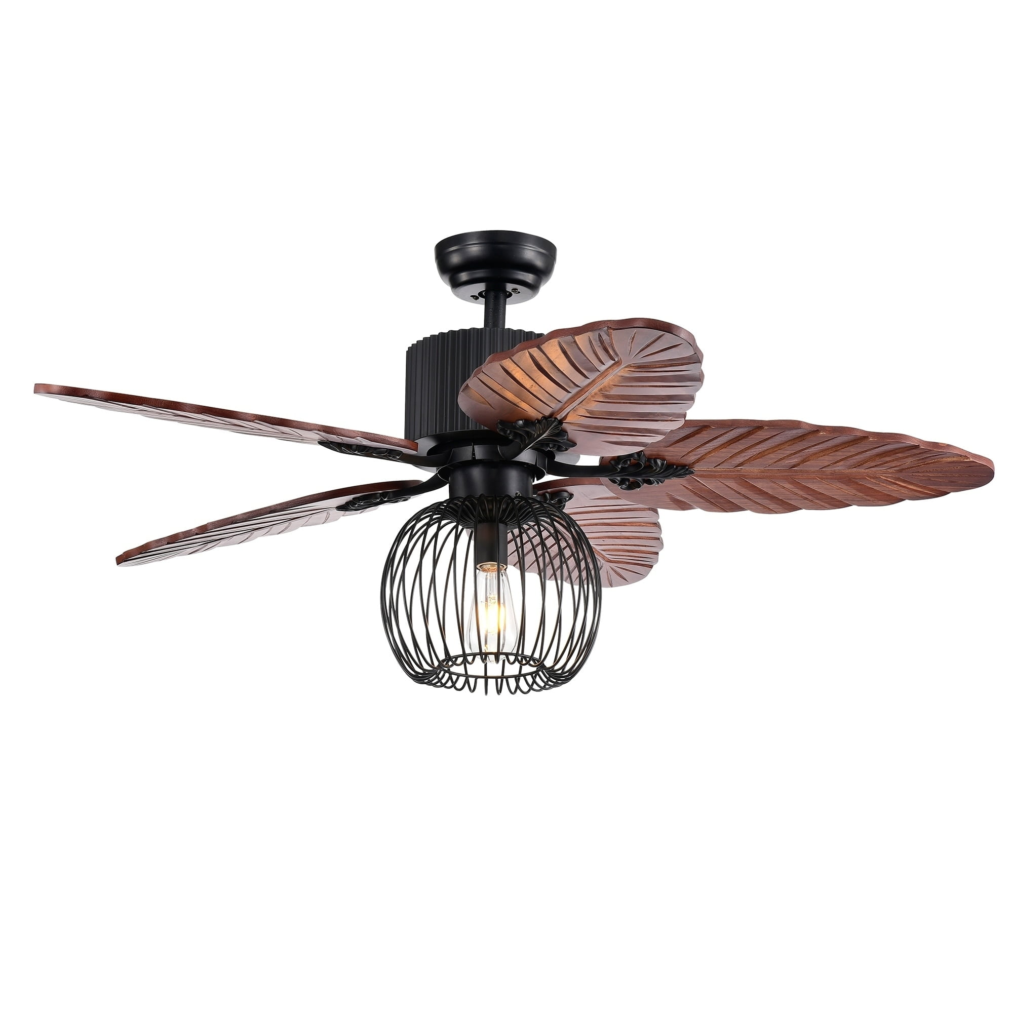 Aguano 48-inch Lighted Ceiling Fan & Broad Leaf Blades (remote controlled)