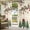 Beige Green Red, variant on Outdoor Curtains for Patio Waterproof, Christmas Tree Outdoor Privacy Panels Grommet, Red Winter Xmas Ball Berry Snowflakes Blackout Outside Curtains for Porch/Cabana 54"x108", 2 Panels