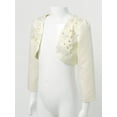 thumbnail image 7 of DPOIS Kids Girls Open Front Beaded Wedding Flower Shurg Bolero Cardigan Princess Dress Coat, 7 of 7