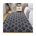 thumbnail image 2 of Cloud Gray Long Pile Rug, Kid and Pet-Friendly Square Rug for High Traffic Areas, Soft Carpet with Non-Shedding Abstract Patterns, Easy Care for Living Rooms (160x230cm), 2 of 5