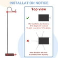 thumbnail image 3 of 62.6 Inch Shepherds Hooks for Outdoor, Adjustbale Hummingbird Feeder Stand Bird Feeder Pole Wind Chime Stand with Flat Base, 4 Prongs Base and Water Weight Bag (Black, 2 Pack Single-Hoo), 3 of 7
