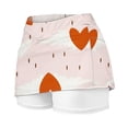 thumbnail image 7 of CPNG Girls Skorts High Waist Athletic Skirts with Shorts Little Girl Casual Heart Print High Waisted Stretchy Sporty Skorts, 7 of 7