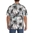 thumbnail image 5 of Wukai Hawaii Palms Men's Casual Short-Sleeve Button Down Shirt - Lightweight Summer Dress Shirt for Daily Wear-XX-Large, 5 of 7