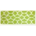 thumbnail image 2 of Gorgeous Home Linen 15-Piece Bathroom Set 2-Rugs/Mats, 1 -Fabric Shower Curtain, 12-Fabric Covered Rings Geometric Green, 2 of 5
