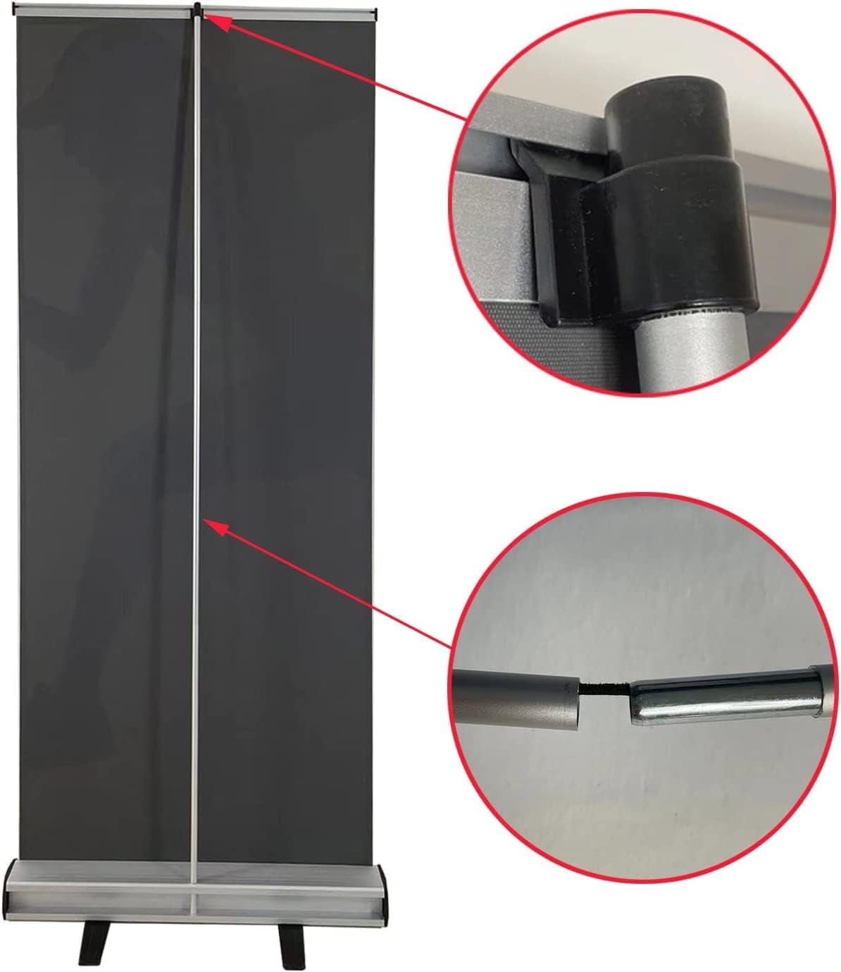 Professional Roll Up Banner Custom Retractable Roll Up Stand with Personalized Banner Printing (Stander & Poster Print) for Trade Show Display & Event Promotion, Business, Wedding, - 33.5 x 83"