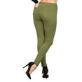 thumbnail image 3 of Lildy Women's Denim Jeggings, Stretchable Cotton Blend, Army Green, Large/X-Large, 3 of 5