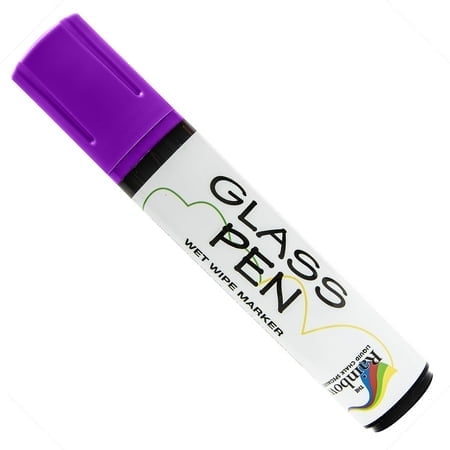glass Pen Window Marker: Liquid chalk Markers for glass, car Marker or Mirror Pen with Washable Paint - car Windows, Mirror, Storefront Windows, Parade & Party, Holiday (Purple, Jumbo Tip)