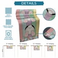 thumbnail image 6 of Easter Bunny Table Runner - 60 Inch Long Cute Rabbit Eggs Flowers Colorful Wood Plank Cotton and Linen Blended Dress Scarves Farmhouse Table Runner for Kitchen Dining, Coffee Table, 13" x 60", 6 of 8