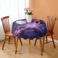 thumbnail image 3 of 60 Inch Round Lace Tablecloth Water Resistant Washable, Monarch Butterfly Aesthetic, 3 of 5