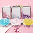 thumbnail image 2 of Mini Folding Makeup Mirrors Flowing Sands Pocket Mirror for Girls Women Double-Sided Sparkling Make Up Mirror Beauty Accessories, 2 of 7