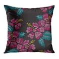 thumbnail image 1 of ECCOT Abstract Elegant Hibiscus Flowers Floral Pattern for Manufacturing Fabrics Aloha Endless Ethnic Exotic Pillow Case Pillow Cover 20x20 inch, 1 of 1