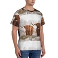 thumbnail image 2 of Vsdgher Yak Print Men's Dry Fit Mesh Athletic Shirts Moisture Wicking Tennis T-Shirt Tops, 2 of 9