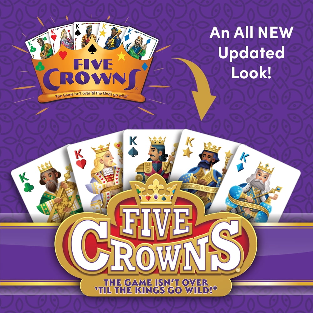 Five Crowns – Family Card Game, 1-7 Players, by Play Monster, Classic Card Games for Kids Ages 8+