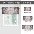 thumbnail image 6 of Barn Door Thermal Insulated Window Curtain Valance Lavender with Leaves on Rustic Wooden Door Farmhouse Window Valance for Living Room Bedroom, Kitchen Valance Rod Pocket Window Curtain, 6 of 6