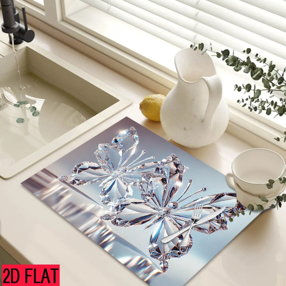 2D flat 1 kitchen stove cover, simple and artistic pattern design, Nordic-style kitchen mat, coffee machine mat, operation counter decoration, the first choice for kitchen gifts. The size is 28.3x20.