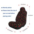 thumbnail image 4 of Naloa Hot Chili Car Seat Covers 2PCs Front Car Seat Covers Universal fit for Most Cars SUVs and Trucks - 1, 4 of 5