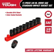 Hyper Tough 11-Piece 3/8-inch Drive Impact Socket Set (SAE)