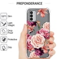 thumbnail image 2 of CoverON Phone Design For Nokia G310 5G / Nokia G42 5G Case, Clear Flexible Soft Rubber Slim TPU Cover, Peony Flower, 2 of 7