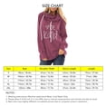 thumbnail image 4 of Sudaderas con capucha para mujer, estampado de letras, manga larga, transpirable, cómodo, con cordón, informal, 4 of 5
