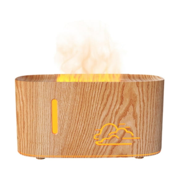 Humidificador de aire de llama humidificador de aire 2 modo liviano bajo ruido bajo 160 ml difusor de tanque de agua para autos de spa Marrón
