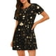 thumbnail image 1 of Fotbe Casino Bata de Dormir para Mujer con Estampado, Camisón de Algodón de Manga Corta, Ropa de Dormir Casual, 1 of 6