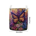 thumbnail image 3 of Cozy Homey Butterfly Print Laundry Basket,Easy-Clean Quilted Fabric Storage Bin with Canvas Handles for Dirty Clothes in the Laundry Room,20"x28", 3 of 6