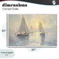 thumbnail image 4 of Stupell Industries Coastal Sunset Sailboats Glow White Framed Giclee Art, 30 x 20, by Creative Studio, 4 of 8