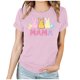 thumbnail image 1 of Mujeres Manga Corta de Verano Tops Día de San Valentín Impreso Cuello Redondo, Camisa de Moda Casual Blusa, 1 of 6