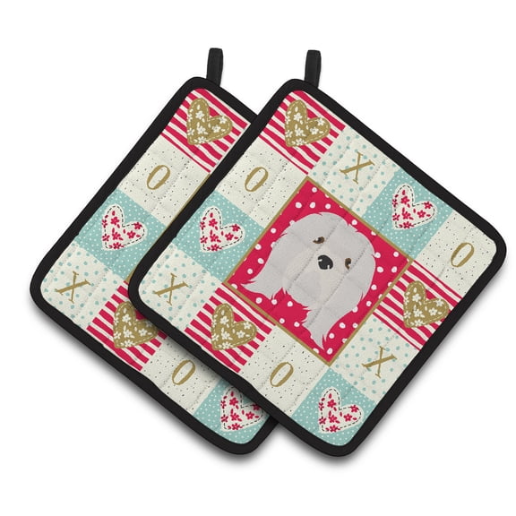 Lhasa Apso Love Pair of Pot Holders
