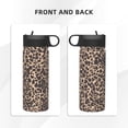 thumbnail image 4 of 18 Oz Insulated Sports Bottle, Outdoor Sports Gym Handheld Portable Casual Stainless Steel Water Bottle, Straw With Lid Leopard-5, 4 of 9