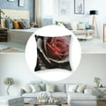 thumbnail image 5 of Fenyluxe Throw Pillow Cover Black Rose Vintage Style Retro Flowers Black Victorian Bouquet Peony Hand Drawn Romantic Decor Lumbar Pillow Case Cushion for Sofa Couch Bed Standard Queen 2pcs White, 5 of 7