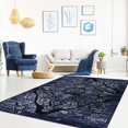 thumbnail image 2 of Kentucky Navy Blue Traditional Area Rug 3'11" x 5'3", 2 of 5