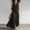 c01Black, variant on Women's Cotton Linen Midi Skirt Set Solid V-Neck Sleeveless Beach Dresses Vacation Coverup Pockets Dress Split Maxi Skirt Sets Green XL
