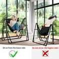 thumbnail image 4 of 2 in 1 Hammock with Stand, Outdoor Hammock Swing Chair with Portable Heavy Duty Stand, Multi-Functional Hammock Stand 480 lbs Weight Capacit-Black, 4 of 9