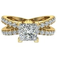 thumbnail image 6 of Princess Cut Diamond Engagement Rings 18K Gold Split Shank Style Cross Shank 1.75 CT TW 18K Gold (G-H,I1), 6 of 8