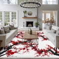 thumbnail image 4 of Red Plum Area Rug 8x10 Washable Rug Non Slip Nature Flowers Branches Chinese Painting Large Area Rug Soft Stainresistant Indoor Floor Carpet for Living Room Bedroom Home Office Dining Room Nursery, 4 of 8