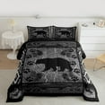 thumbnail image 2 of Homewish Woodland Animal Bear Bedding Comforter Set,Rustic Western Aztec Twin Comforter Sets,Boho Cowboy Tribal Bedding Set For Kids,Breathable Home Decor Reversible,2pcs, 2 of 8