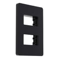 thumbnail image 3 of Placa 2 Modulos Unno Plastico Negro, 3 of 3