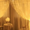 thumbnail image 4 of Curtain Light USB LED String Fairy Garland for New Year Christmas Party Wedding Birthday Bedroom Ramadan Easter Home Decoration (Pink Light,USB-3Mx2M 200LEDs), 4 of 7