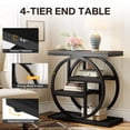 thumbnail image 6 of Tribesigns 4-Tier End Table for Living Room, Wood Narrow Side Table for Bedroom, Black, 6 of 9