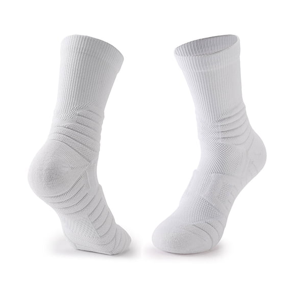 LIaqionyy Mens Sports Socks Solid Color Casual Comfortable Breathable Running Workout Work Crew Sock