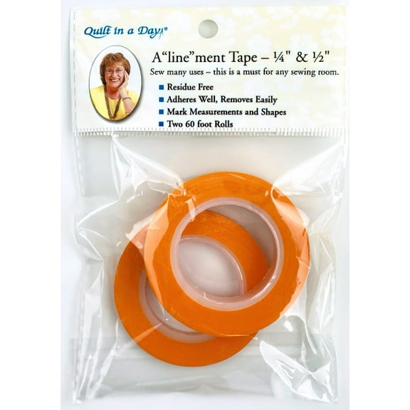 A'line'ment Tape - 1/4 inch & 1/2 inch by Quilt in a Day