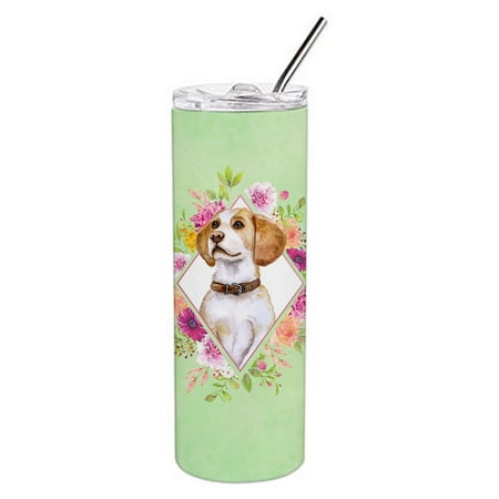 

Carolines Treasures CK4277TBL20 Beagle Green Flowers Stainless Steel 20 oz Skinny Tumbler 20 oz multicolor