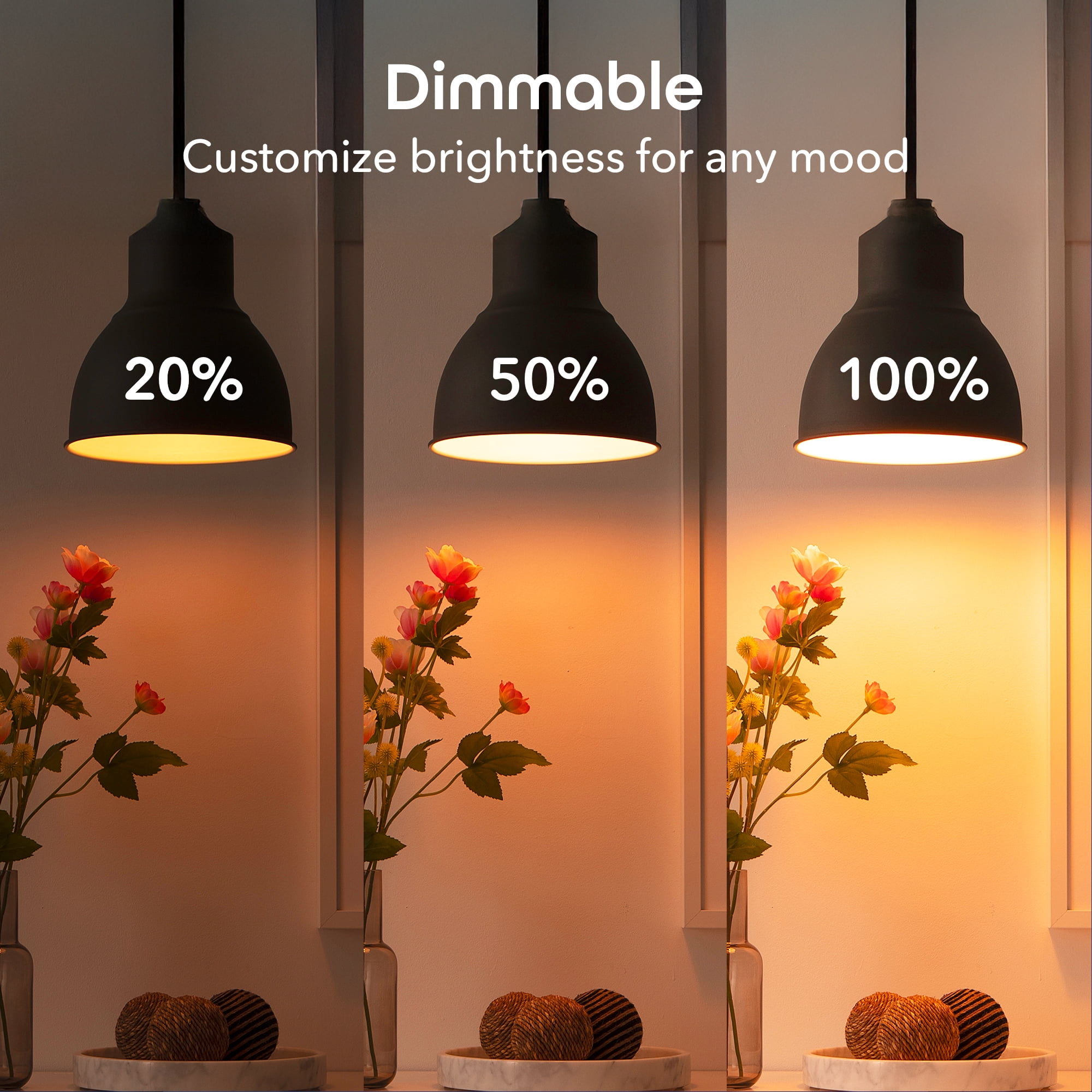 Geeni Smart LED Light Bulb 3-Pack  A19 WiFi Dimmable Soft White 800 Lumens, Works with Alexa & Google Assistant, Voice Control, Energy Efficient Smart Bulbs