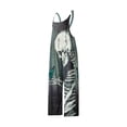 thumbnail image 3 of VISgogo Pantalones con tirantes estampados de Halloween para mujer, overoles holgados con cuello en U, S/M/L/XL/XXL VISgogo  moda, 3 of 9